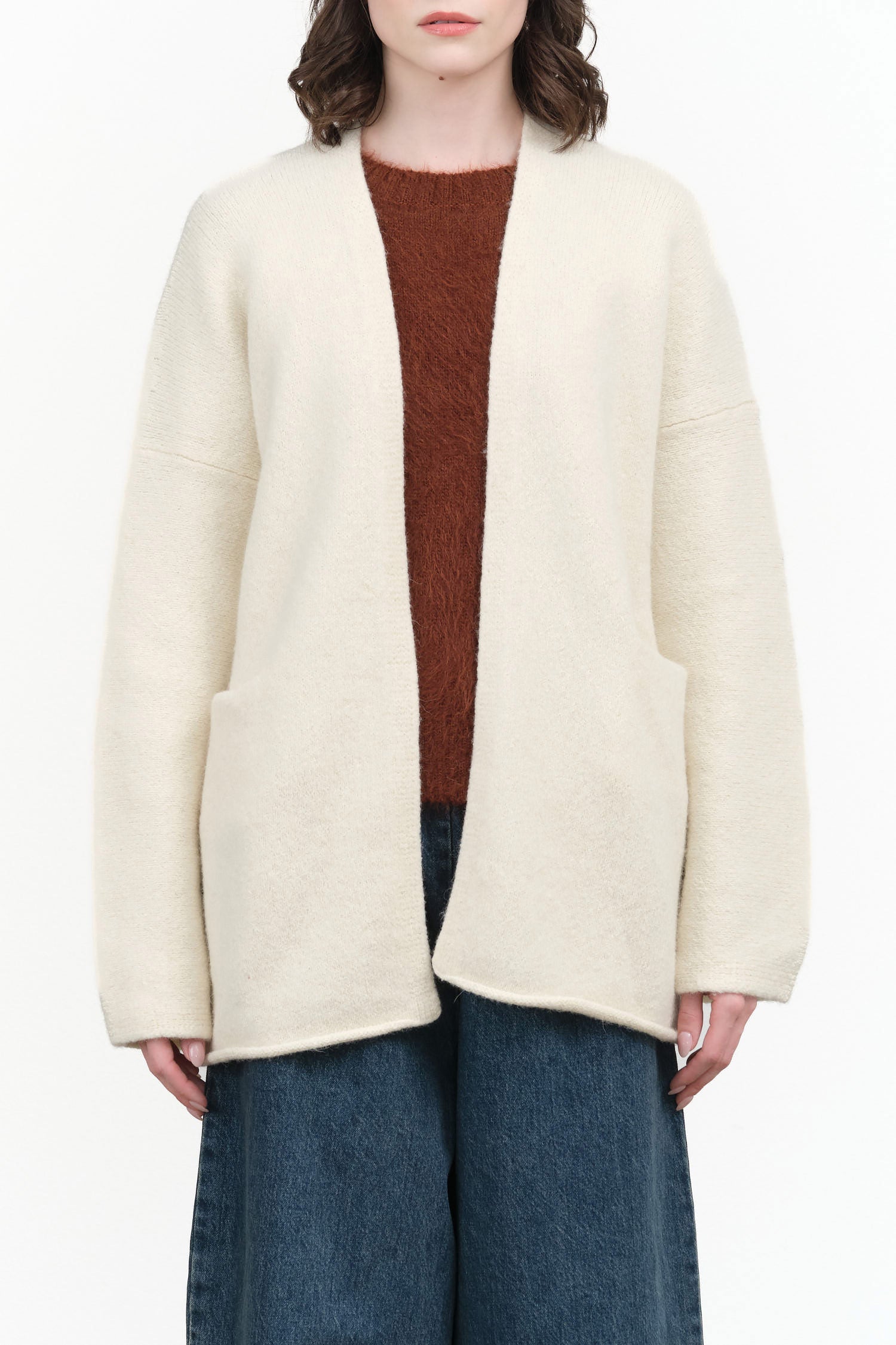 Open Cardigan by Lauren Manoogian in Raw White