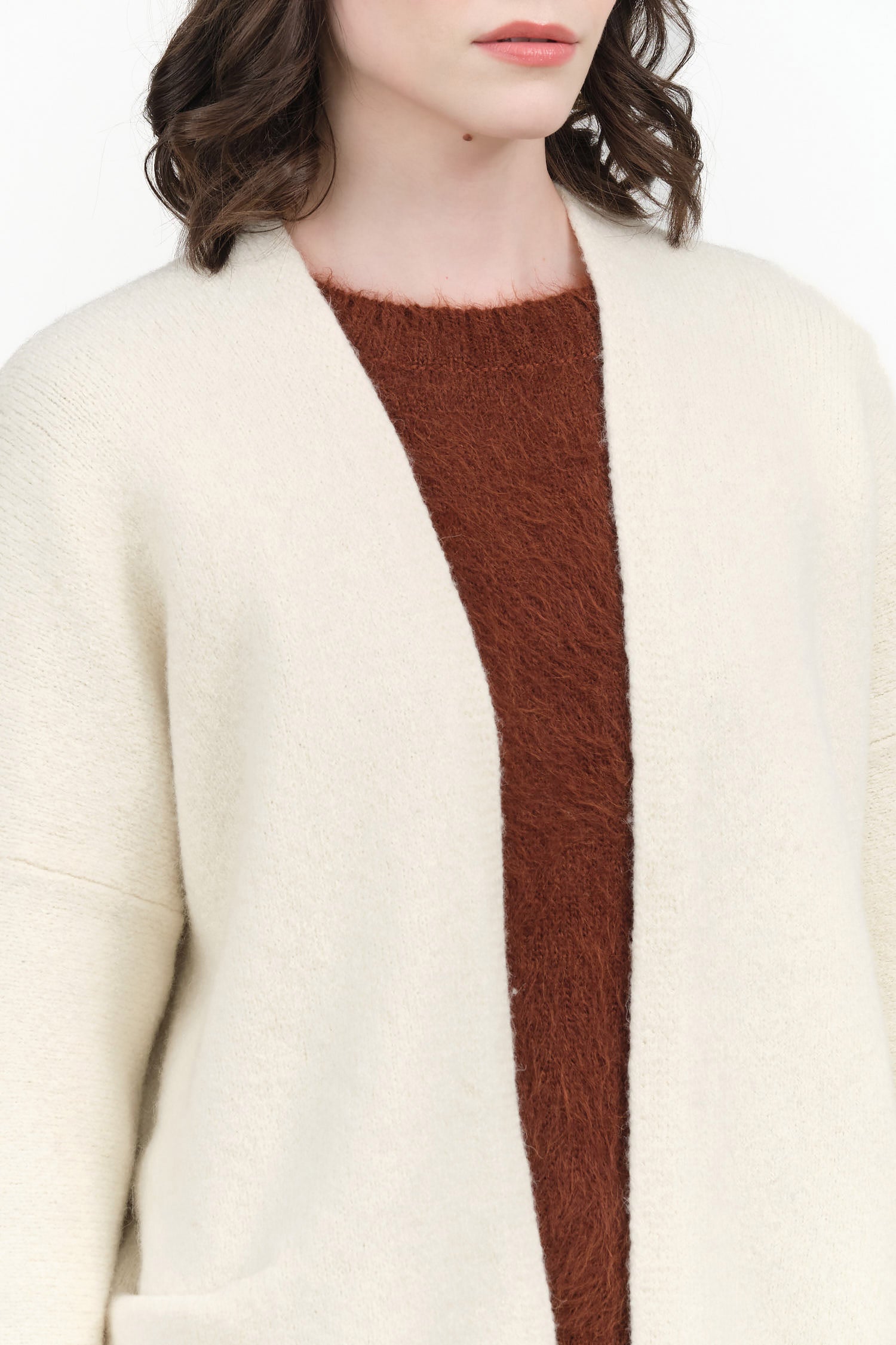 Raw White Open Cardigan by Lauren Manoogian