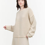 Lauren Manoogian Ottoman Crewneck Sweater in Alabaster