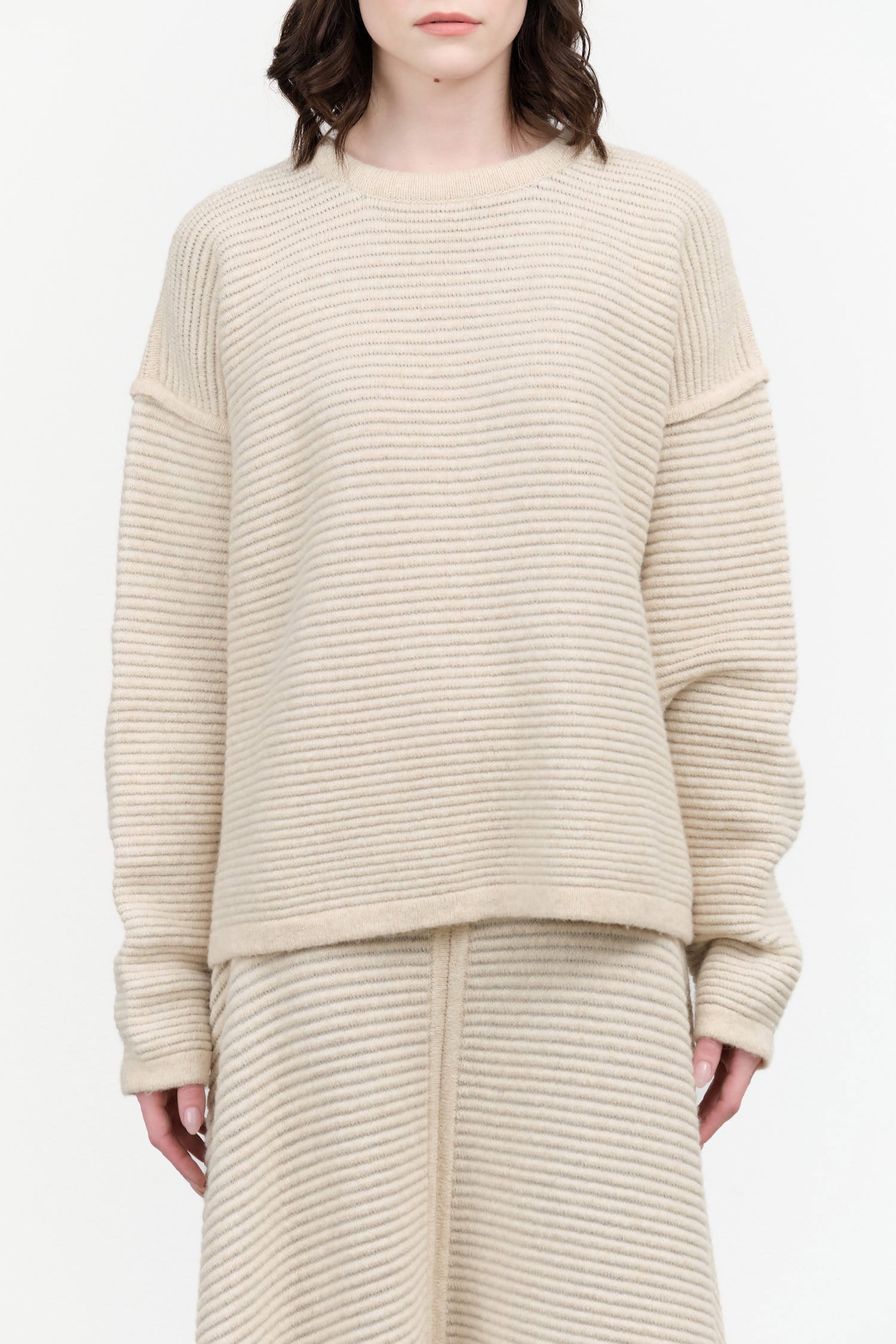 Ottoman Crewneck Sweater by Lauren Manoogian in Alabaster