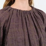 Lauren Manoogian Apparel Womens Blouses Plaid Shirred Top