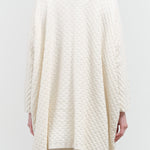 White Plait Wide Textured Cardigan by Lauren Manoogian