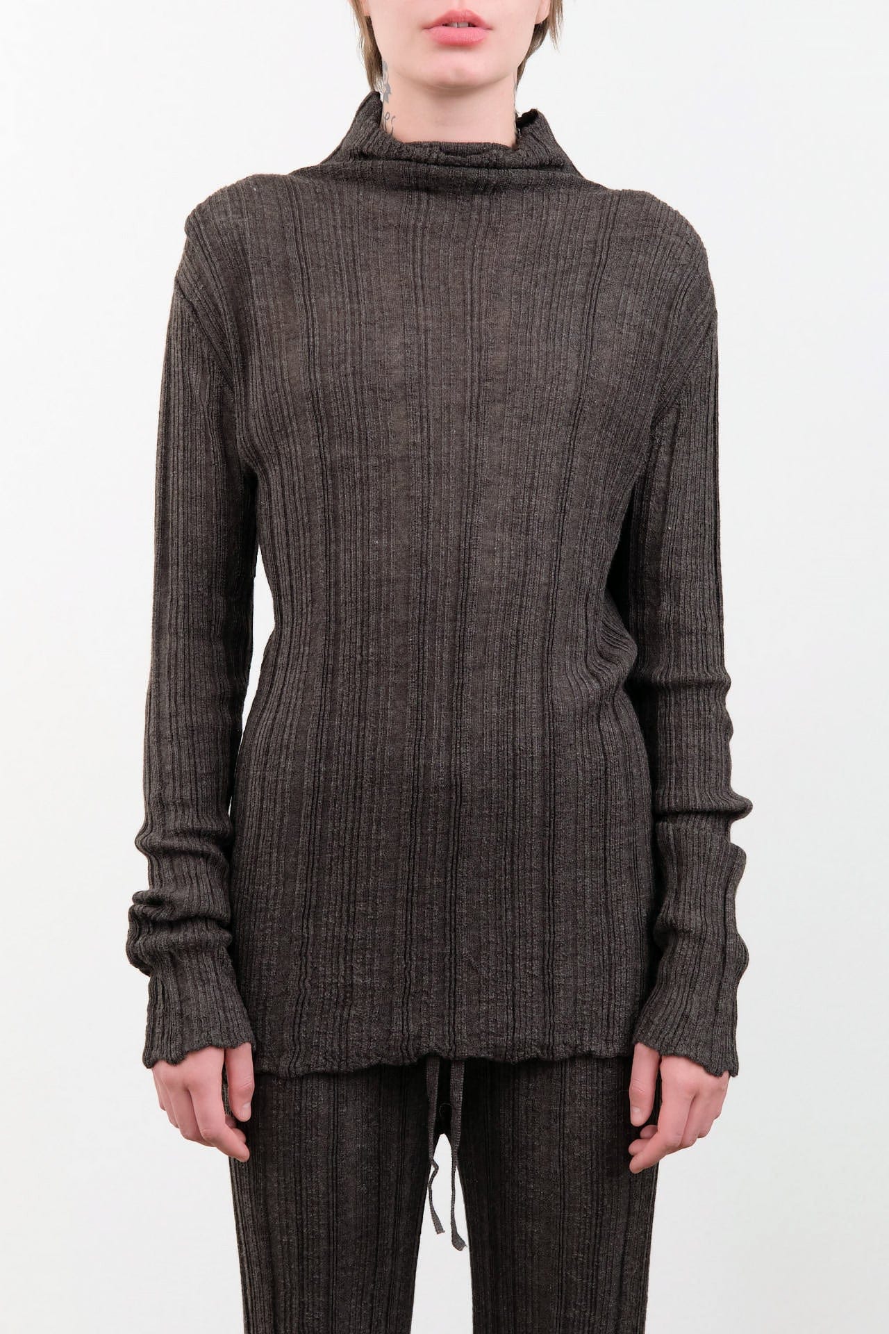 Lauren Manoogian Apparel Womens Sweaters Plisse Mockneck