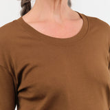 Lauren Manoogian Apparel Womens Sweaters Rib Scoopneck in Rust