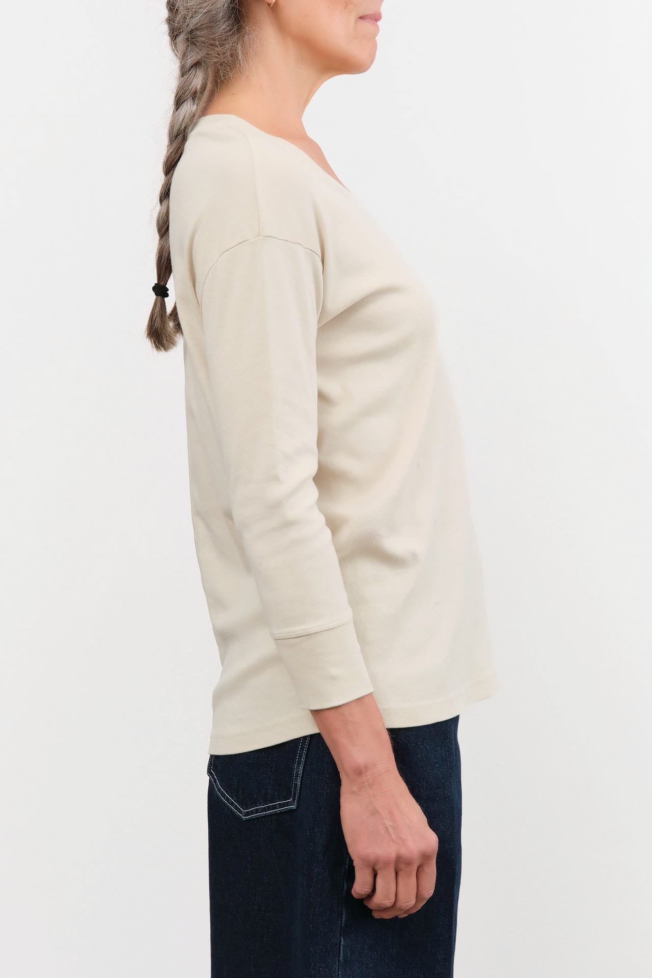 Lauren Manoogian Apparel Womens Sweaters Rib Scoopneck in Vintage