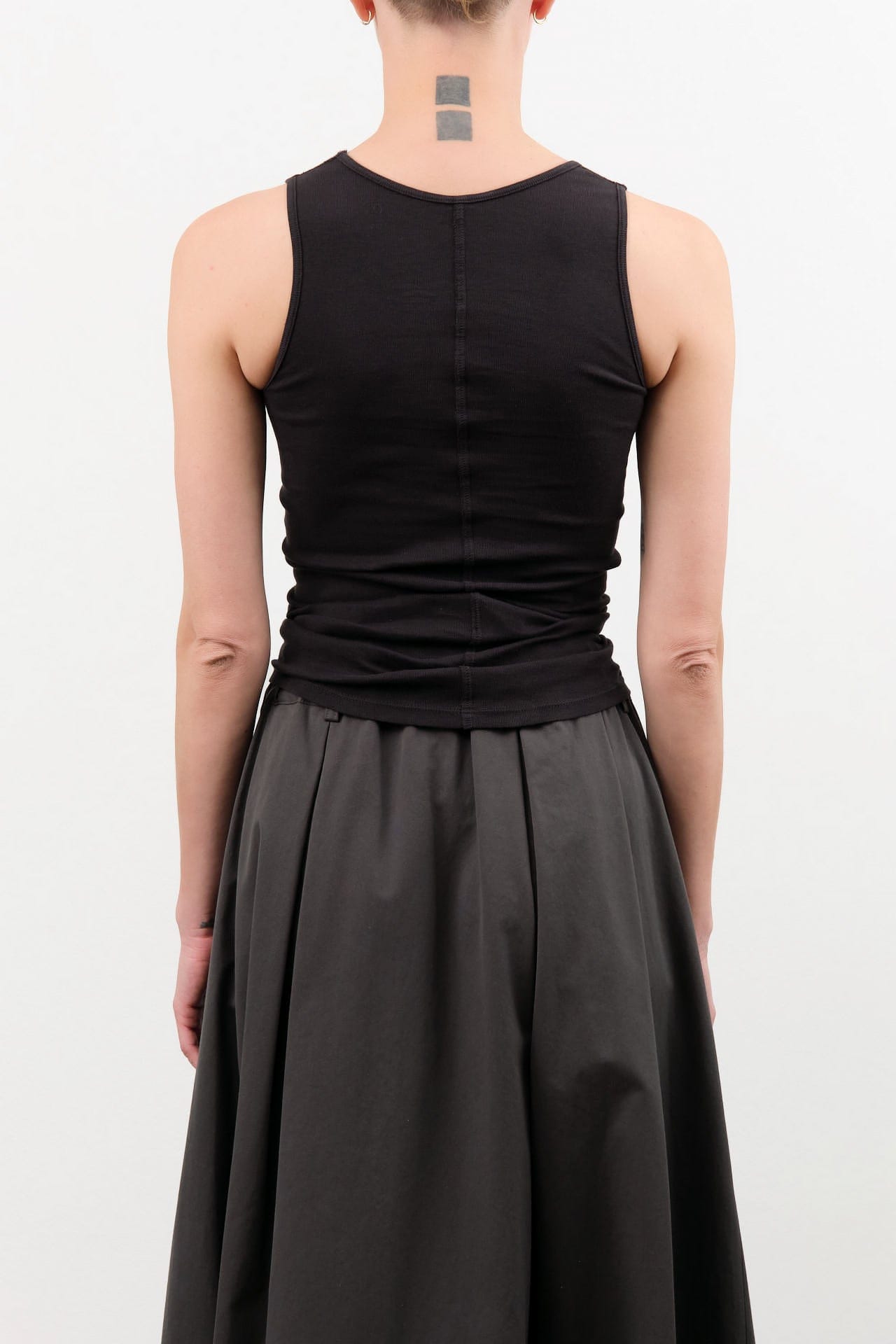 Lauren Manoogian Apparel Womens Tees Rib Tank in Black