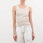 Lauren Manoogian Apparel Womens Tees Rib Tank in Greige