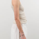 Lauren Manoogian Apparel Womens Tees Rib Tank in Greige