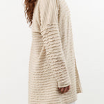 Lauren Manoogian Apparel Womens Sweaters Ripple Cardigan Flax / One Size