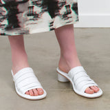 Lauren Manoogian Sale Ruche Slide with heel in White