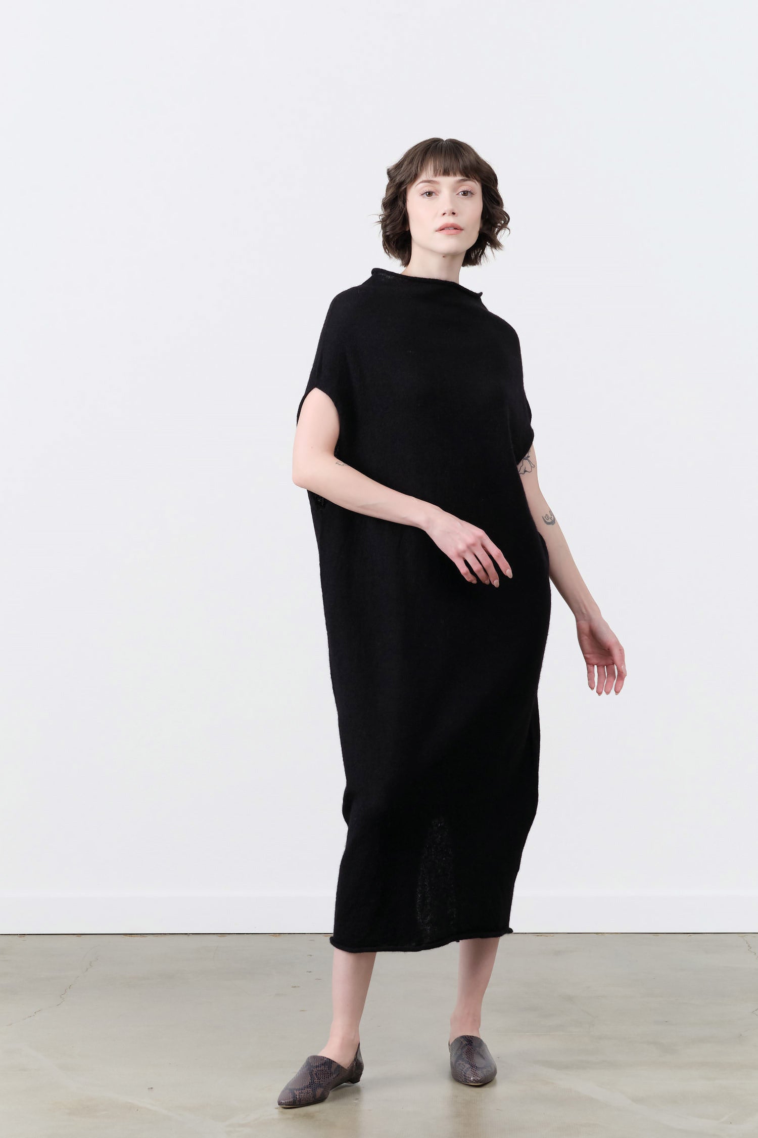 Lauren Manoogian Shoulder Dress in Black