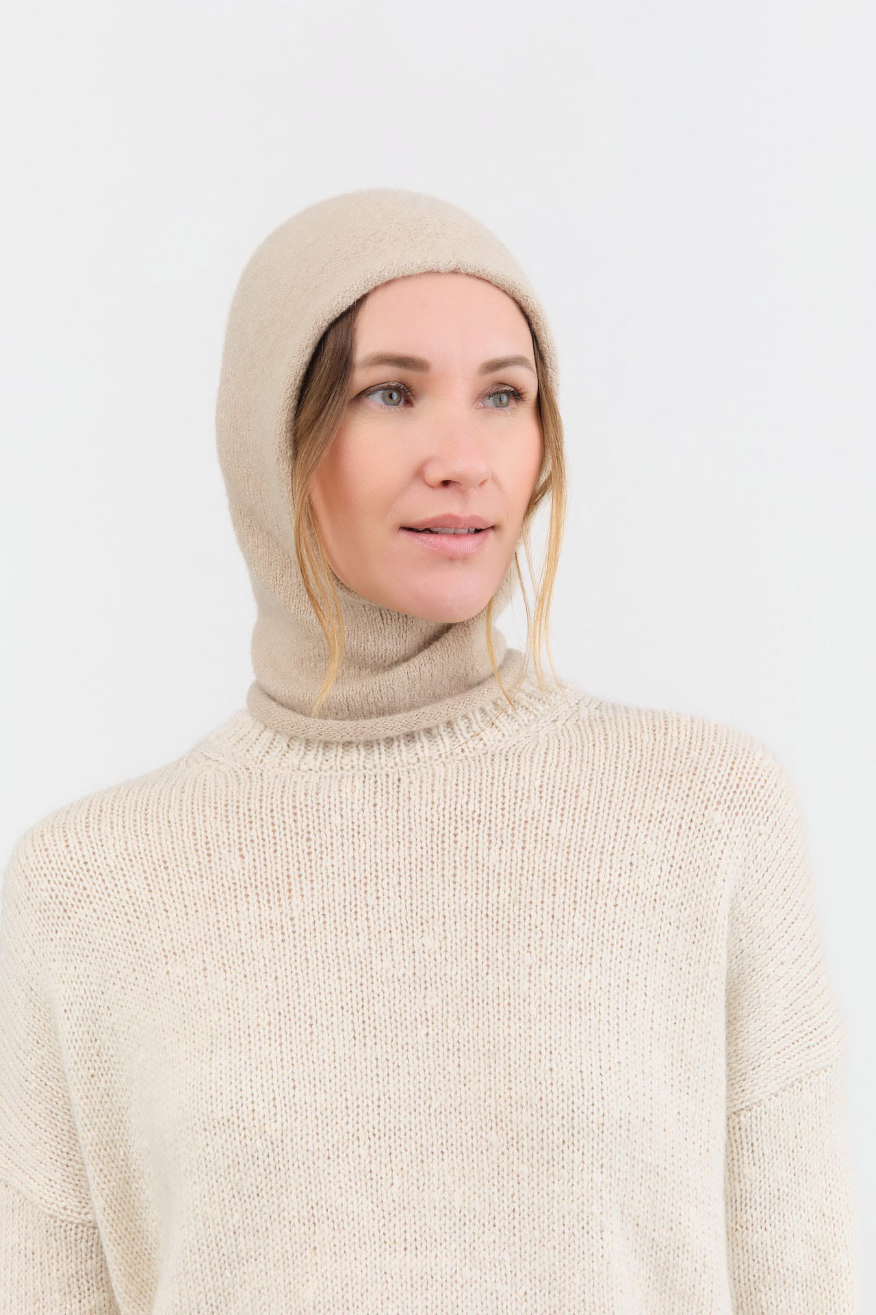 Lauren Manoogian Accessories Hats Soft Balaclava in Antique Antique