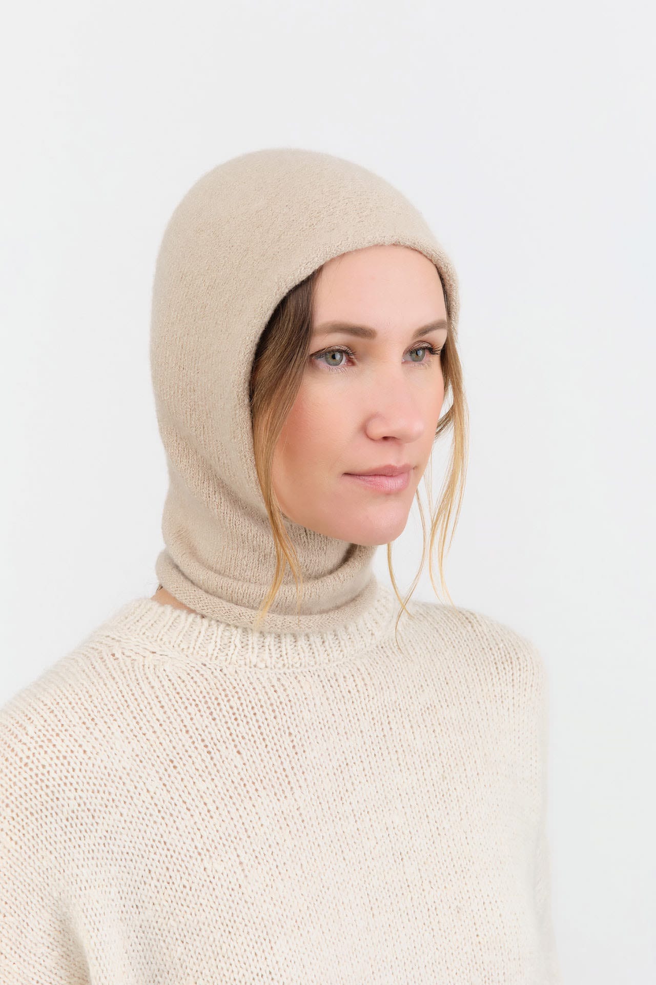 Lauren Manoogian Accessories Hats Soft Balaclava in Antique Antique