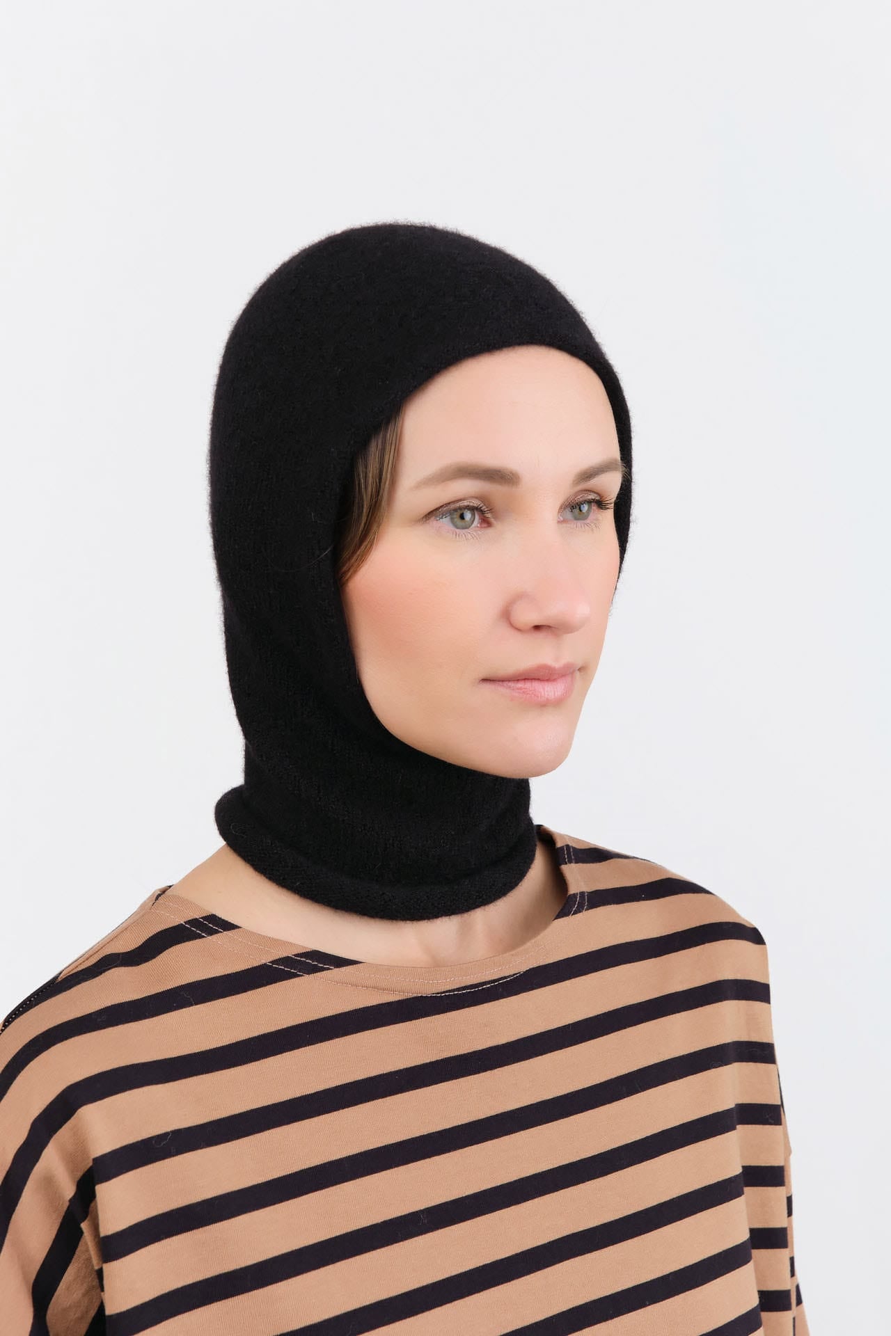 Lauren Manoogian Accessories Hats Soft Balaclava in Black Black
