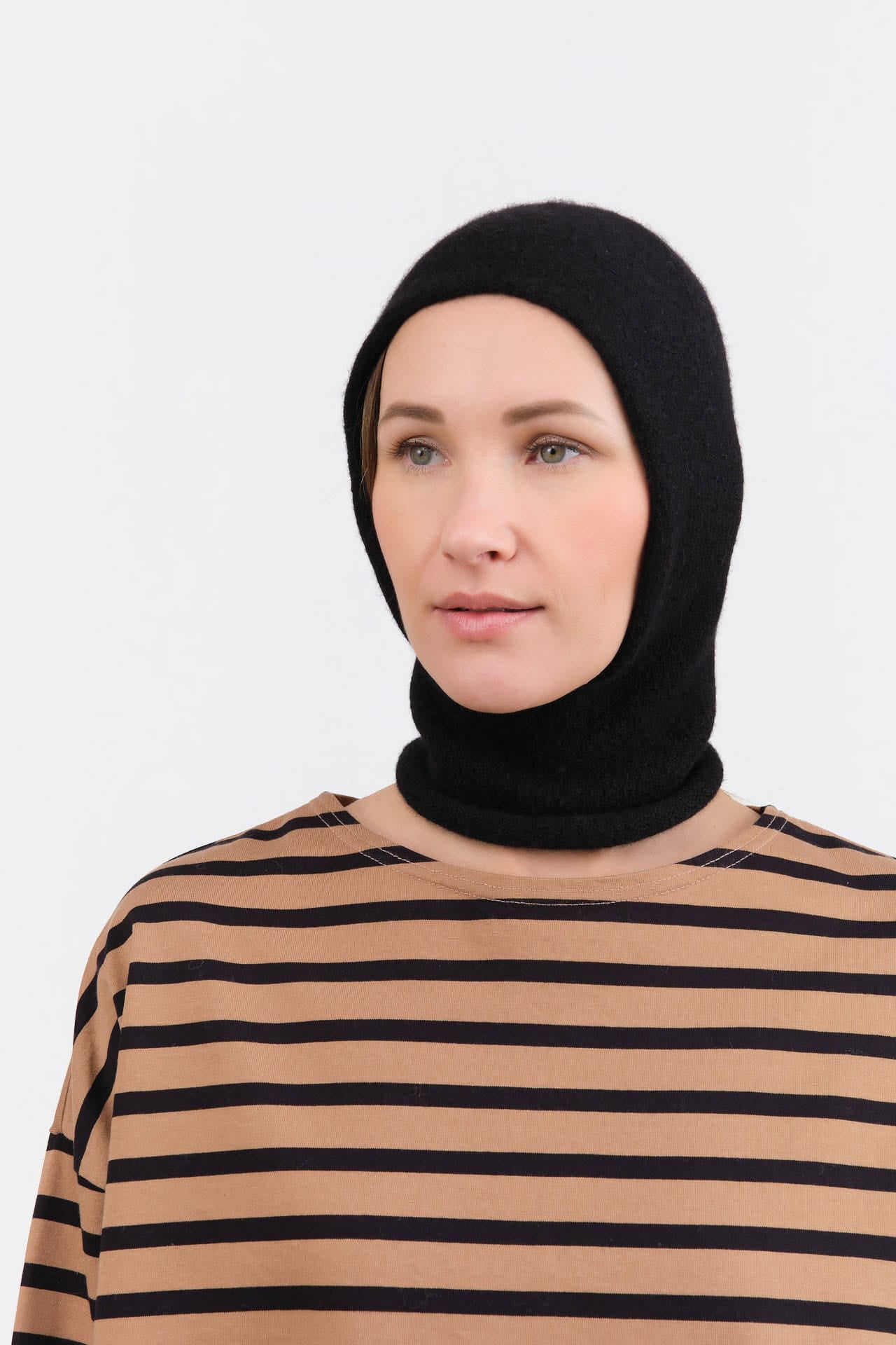 Lauren Manoogian Accessories Hats Soft Balaclava in Black Black