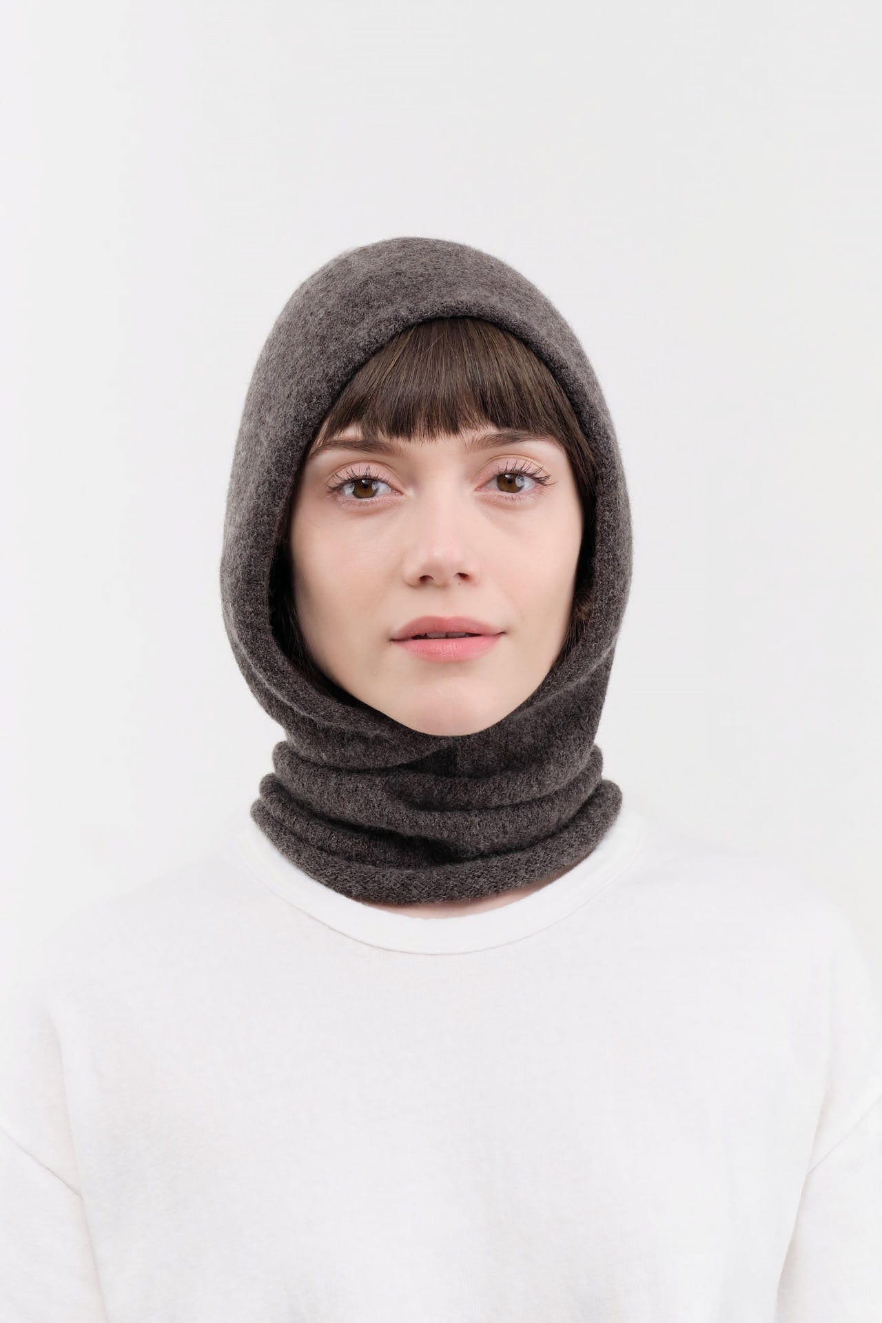 Lauren Manoogian Accessories Scarves Soft Balaclava in Blackened Blackened / One Size