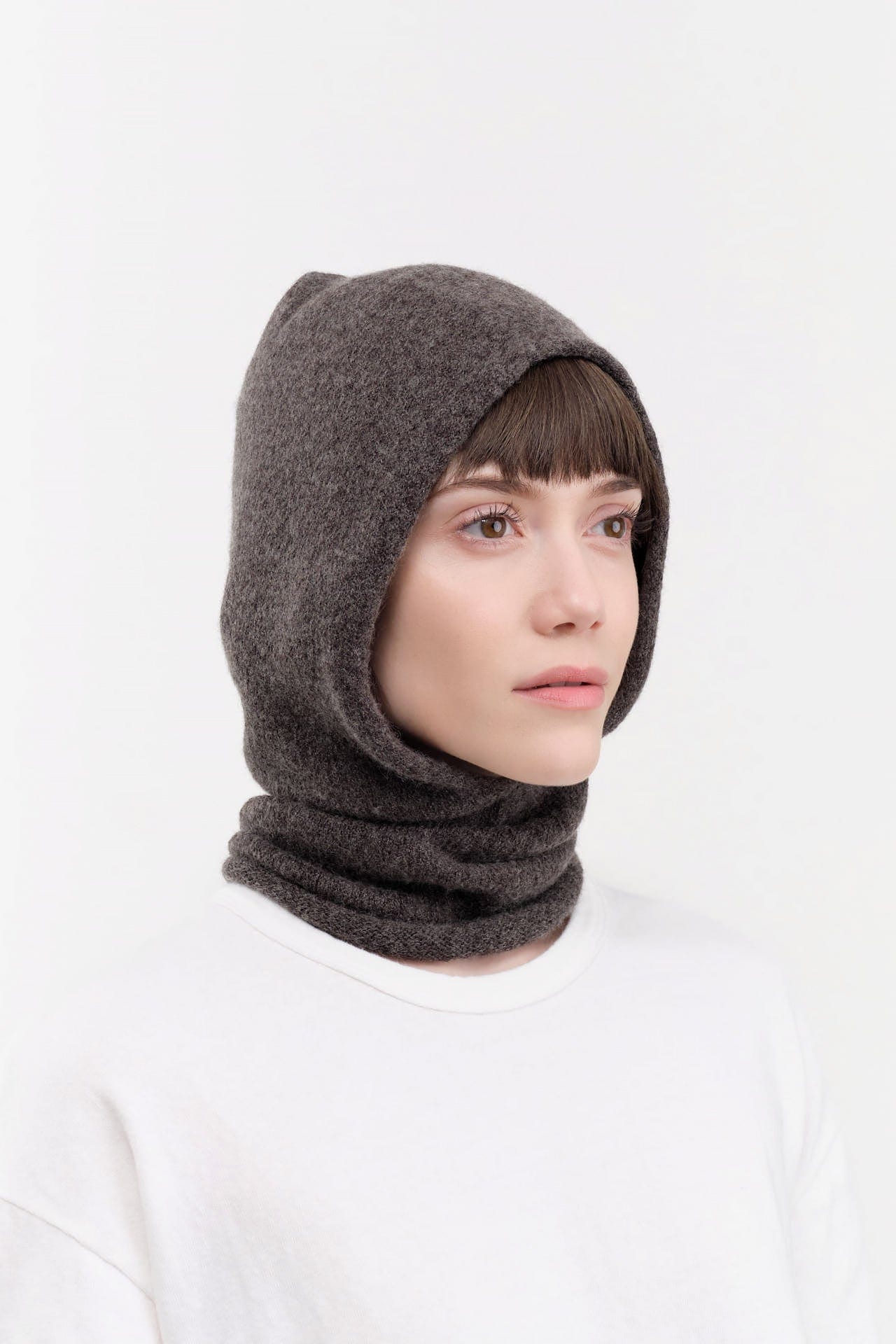 Lauren Manoogian Accessories Scarves Soft Balaclava in Blackened Blackened / One Size