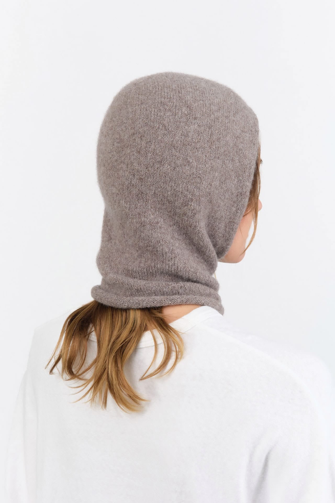 Lauren Manoogian Accessories Hats Soft Balaclava in Grey Melange Grey Melange