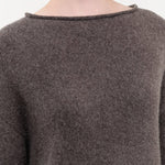 Lauren Manoogian Apparel Womens Sweaters Soft Boatneck in Blackened