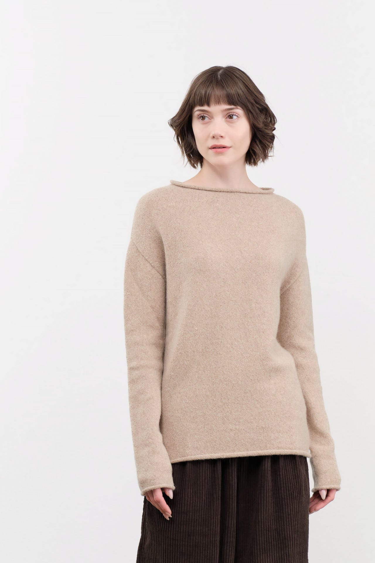 Lauren Manoogian Apparel Womens Sweaters Soft Boatneck in Oak