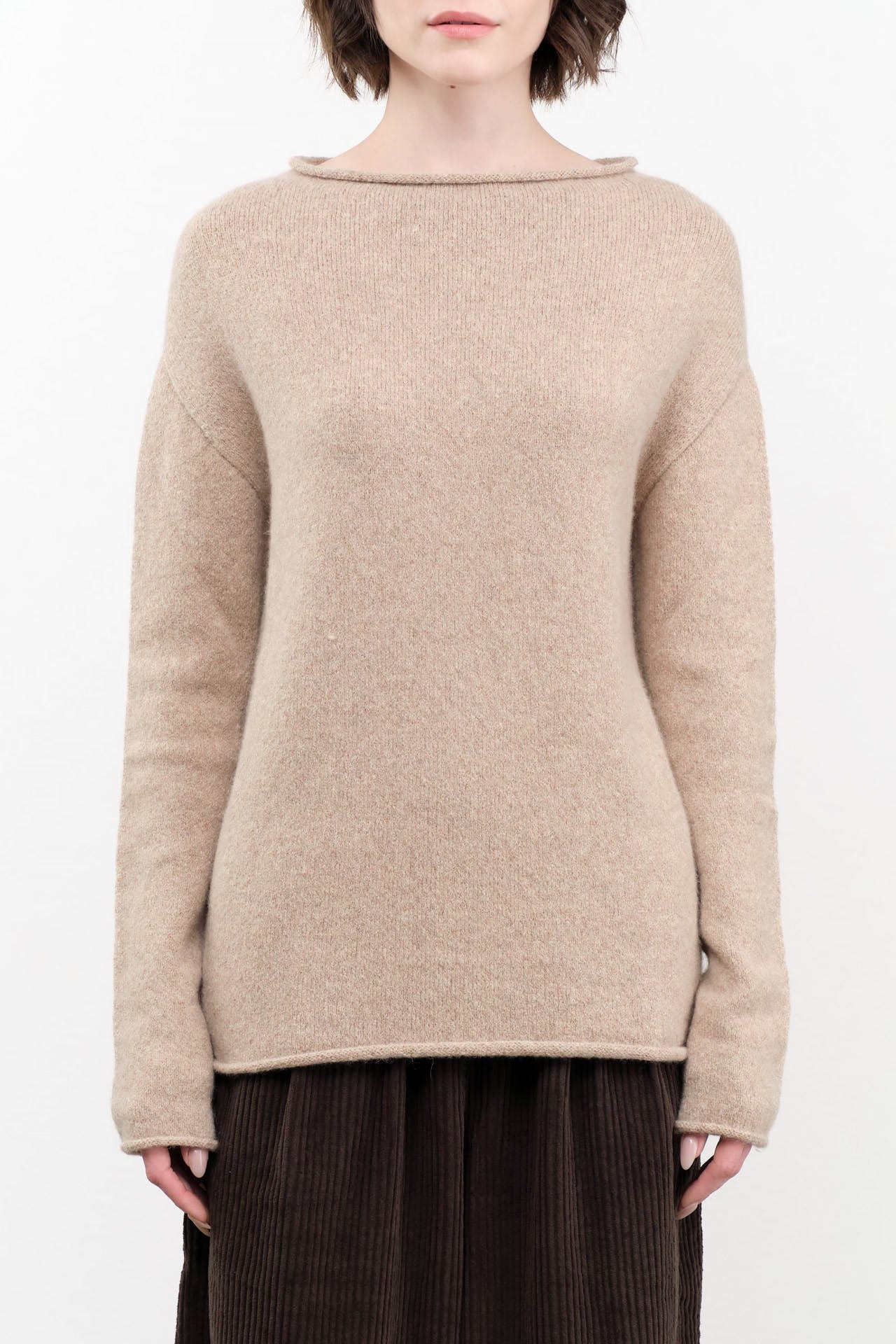 Lauren Manoogian Apparel Womens Sweaters Soft Boatneck in Oak