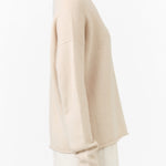 Lauren Manoogian Designer Brand Alpaca Wool Soft Crewneck Sweater in Alabaster White