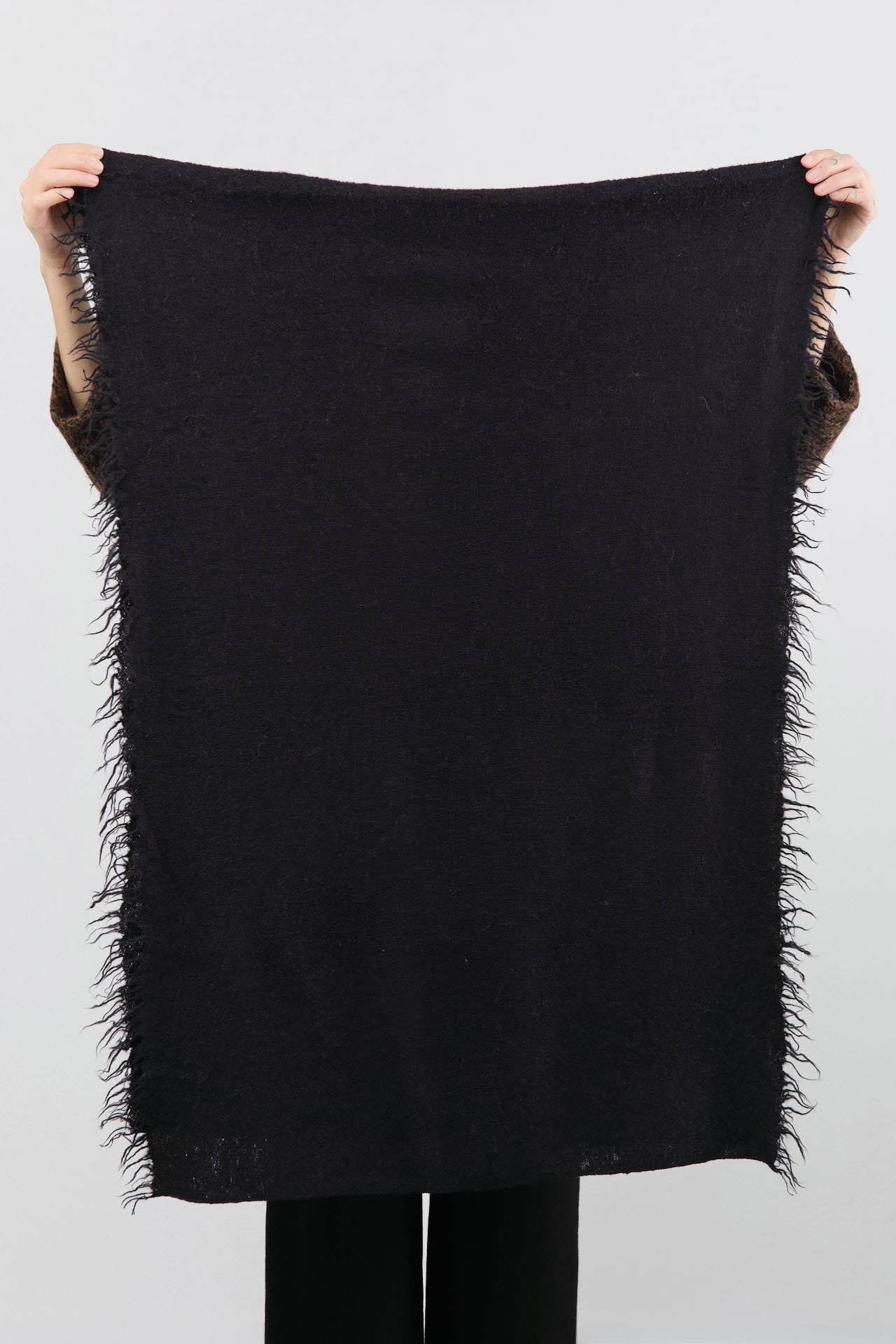 Lauren Manoogian Accessories Scarves Soft Fringe Scarf in Black Black