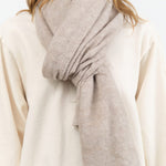 Lauren Manoogian Accessories Scarves Soft Fringe Scarf in Pebble Pebble