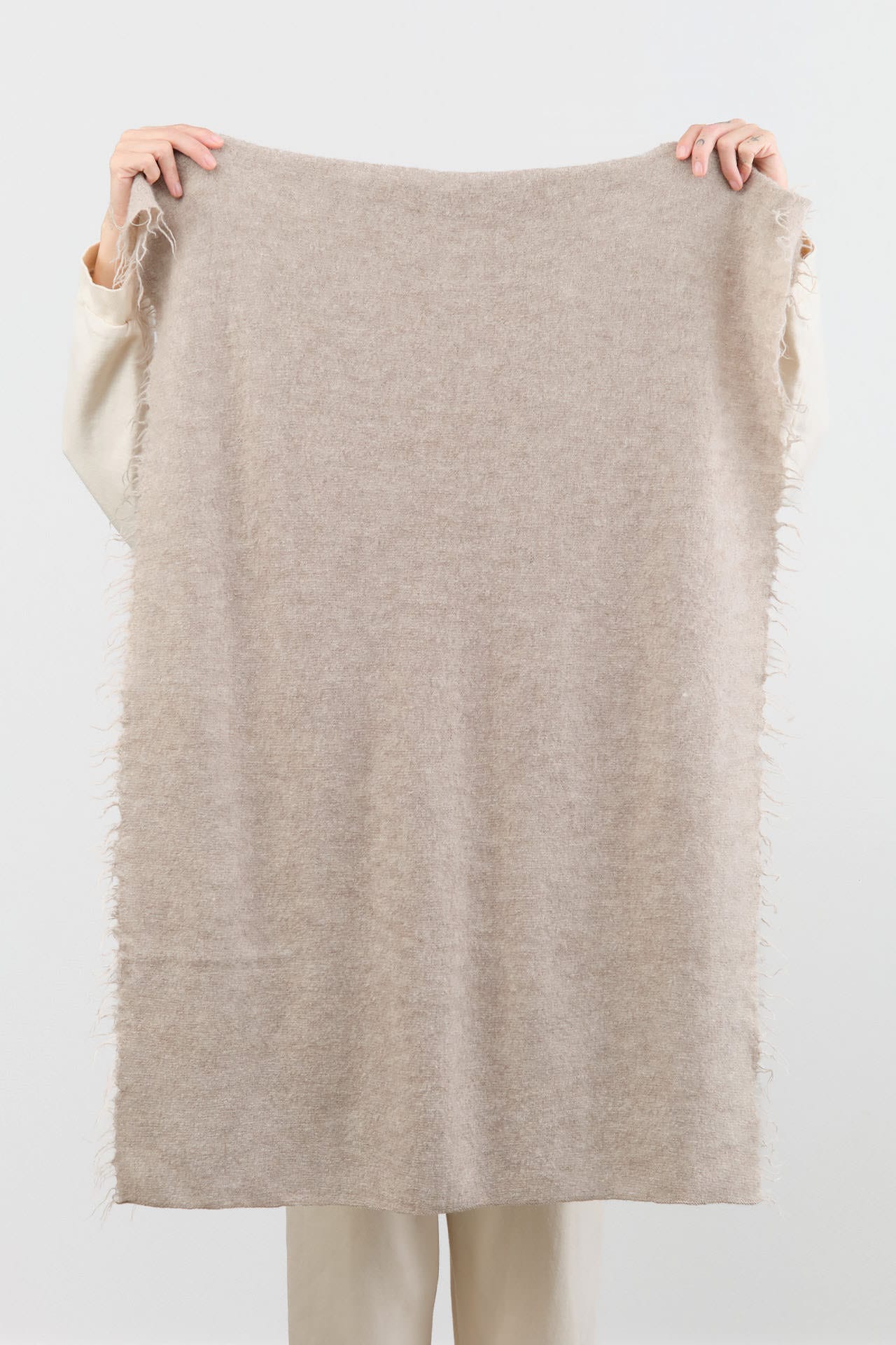 Lauren Manoogian Accessories Scarves Soft Fringe Scarf in Pebble Pebble