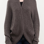 Lauren Manoogian Apparel Womens Sweaters Soft Horizontal Cardigan in Blackened Blackened / One Size