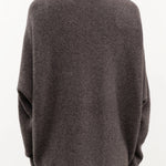 Lauren Manoogian Apparel Womens Sweaters Soft Horizontal Cardigan in Blackened Blackened / One Size
