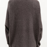Lauren Manoogian Apparel Womens Sweaters Soft Horizontal Cardigan in Blackened Blackened / One Size