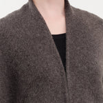 Lauren Manoogian Apparel Womens Sweaters Soft Horizontal Cardigan in Blackened Blackened / One Size