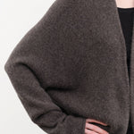 Lauren Manoogian Apparel Womens Sweaters Soft Horizontal Cardigan in Blackened Blackened / One Size