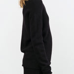 Lauren Manoogian Apparel Womens Sweaters Soft V Neck in Black