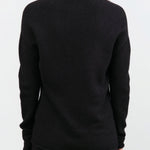 Lauren Manoogian Apparel Womens Sweaters Soft V Neck in Black