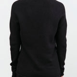 Lauren Manoogian Apparel Womens Sweaters Soft V Neck in Black