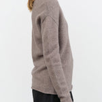 Lauren Manoogian Apparel Womens Sweaters Soft V Neck in Grey Melange