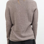 Lauren Manoogian Apparel Womens Sweaters Soft V Neck in Grey Melange