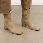 Lauren Manoogian Accessories Womens Shoes Square Arch Boot in Beige