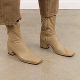 Lauren Manoogian Accessories Womens Shoes Square Arch Boot in Beige