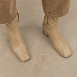 Lauren Manoogian Accessories Womens Shoes Square Arch Boot in Beige