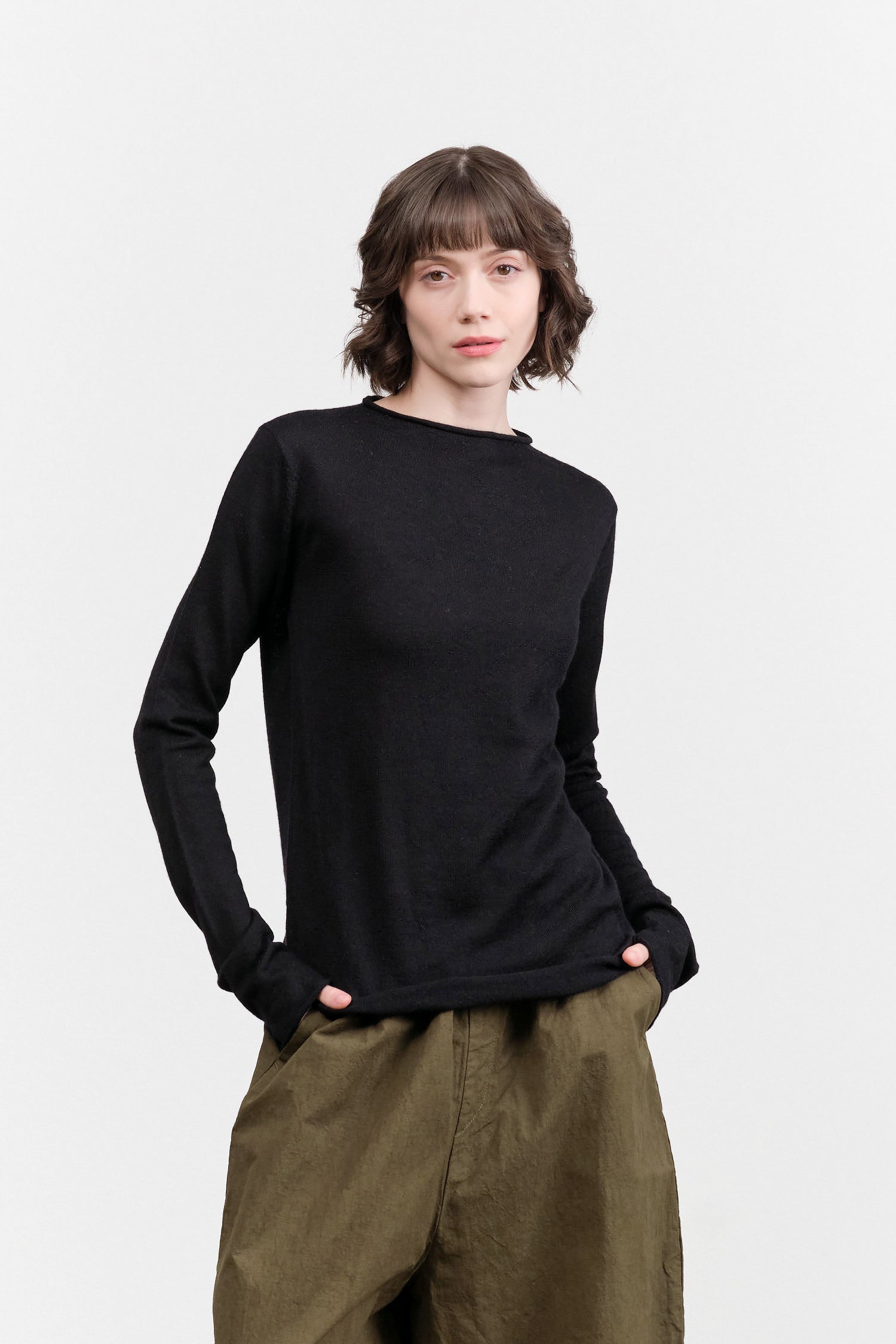 Lauren Manoogian Super Fine Rollneck in Black