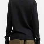 Knit Super Fine Cashmere Wool Rollneck Sweater in Black by Lauren Manoogian Designer Brand 