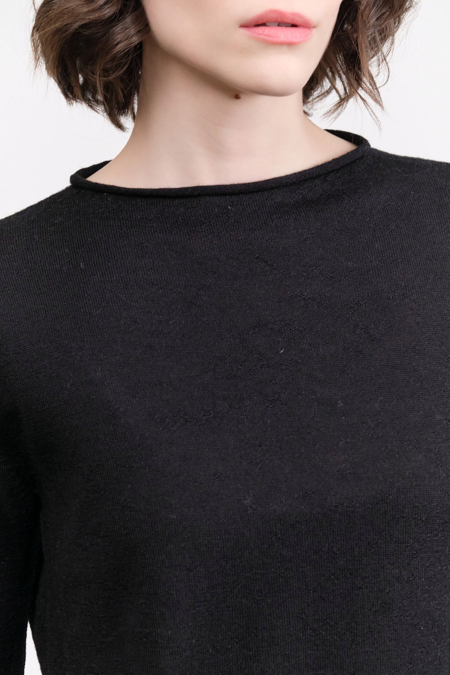 Black Super Fine Rollneck by Lauren Manoogian