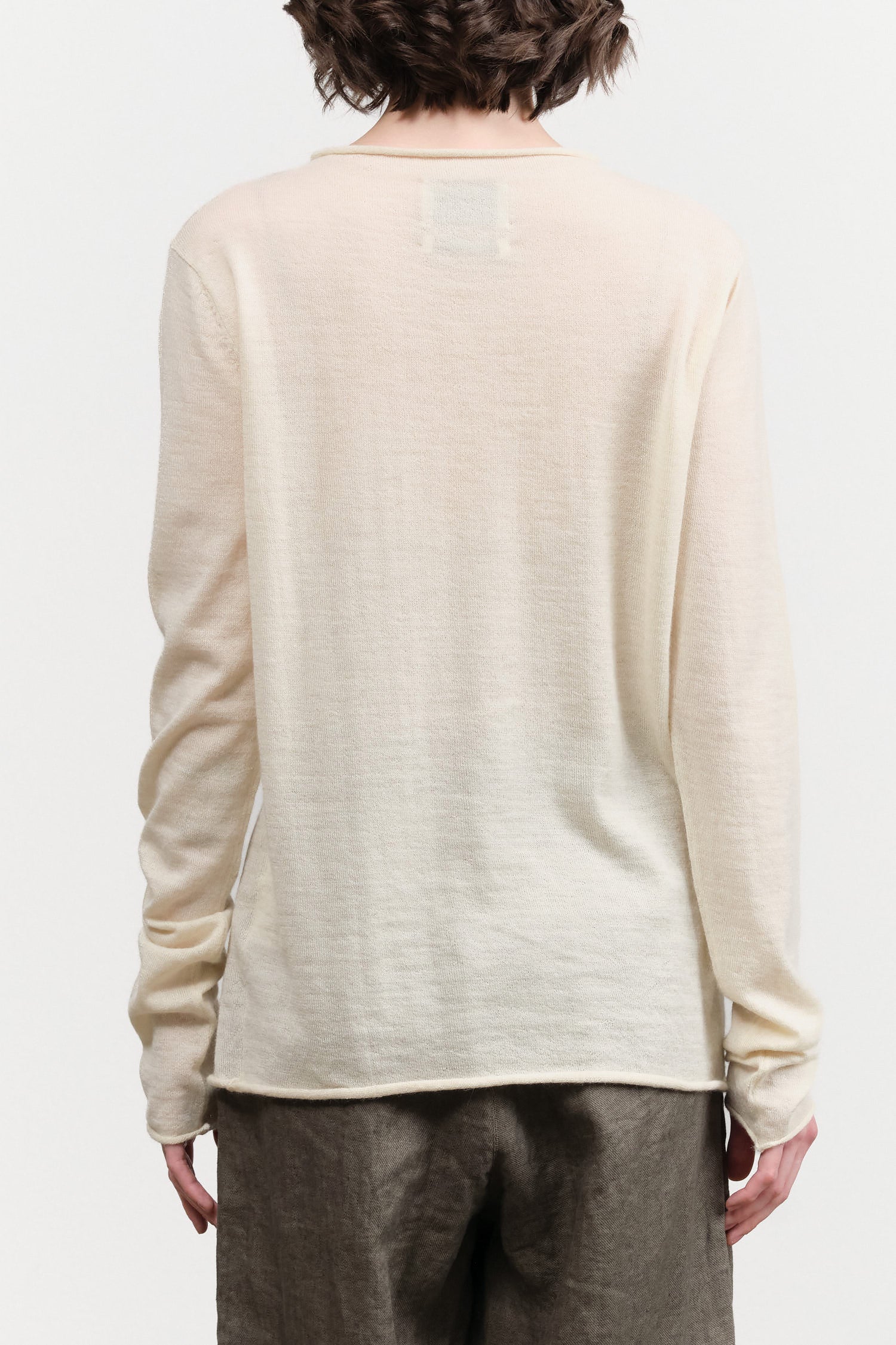 Ivory White Super Fine Rollneck Sweater by Lauren Manoogian Designer Brand 