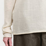 Super Fine Rollneck Sweater in Ivory White by Lauren Manoogian Designer Brand 