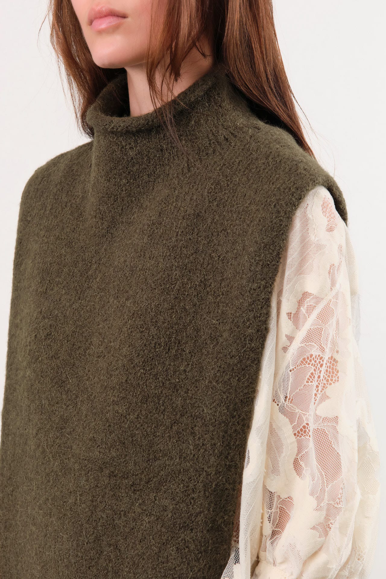 Lauren Manoogian Apparel Womens Sweaters Tabard Olive / One Size