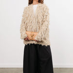 Lauren Manoogian Apparel Womens Sweaters Tufted Cardigan Flax / One Size