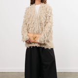 Lauren Manoogian Apparel Womens Sweaters Tufted Cardigan Flax / One Size